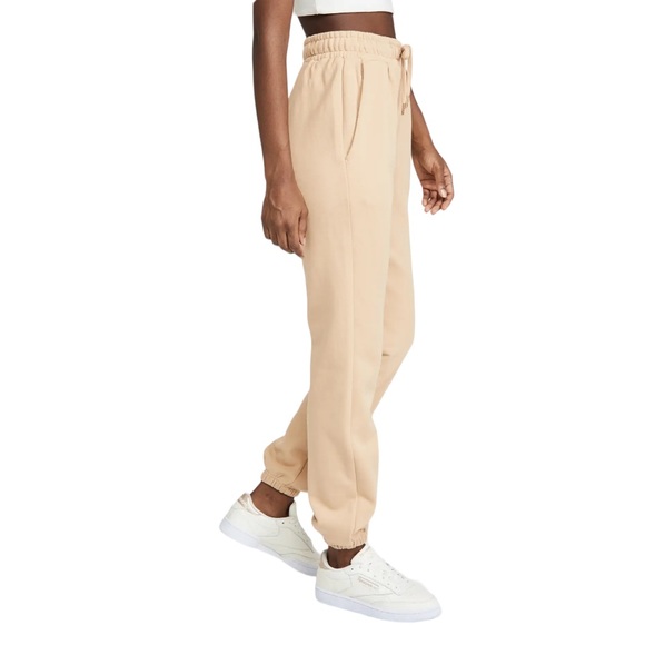 We Wore What Active Women's Classic Sweatpants Tan Sm High Rise Relaxed Joggers - Picture 5 of 14